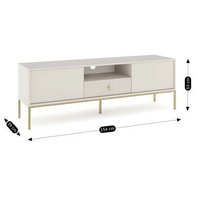 ТВ Тумба MEBEL ELITE MARCOS 154 Кашемір/Золото фотографія
