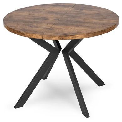 Стіл розкладний круглий MEBEL ELITE LUKAS 100(250)х100 см Дуб рустик фотографія