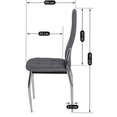 Стілець MEBEL ELITE MOLLY, екошкіра Сірий фотографія