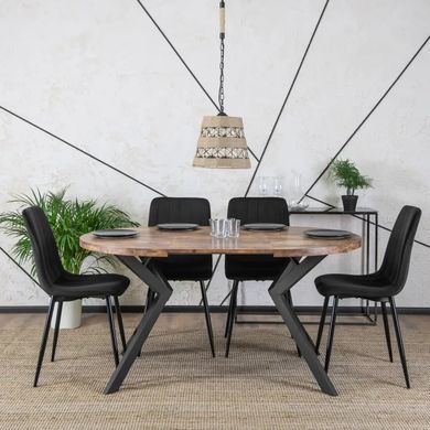 Стіл розкладний круглий MEBEL ELITE LUKAS 100(250)х100 см Дуб рустик фотографія