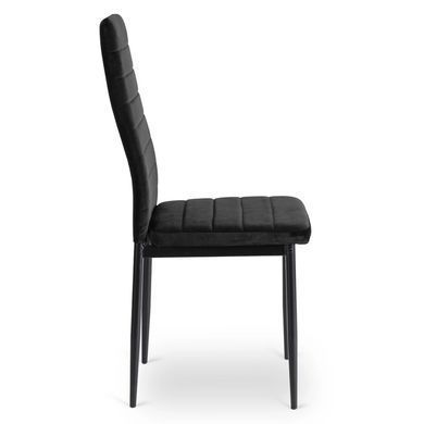Стул бархатный MEBEL ELITE NARIS Velvet Черный фотография