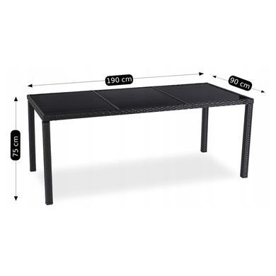 Комплект садових меблів MEBEL ELITE POMONA Чорний