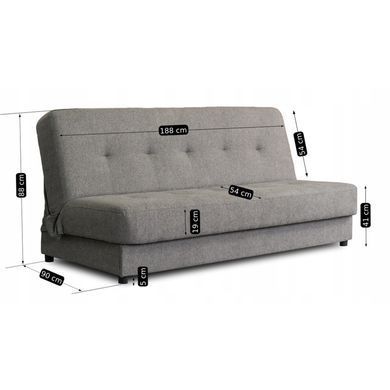 Диван MEBEL ELITEARUBA 188 см Сірий фотографія