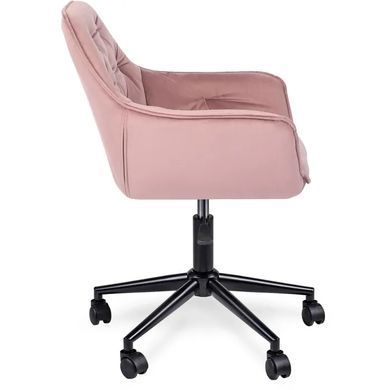 Стілець офісний поворотний оксамитовий MEBEL ELITE MILAN 2 Velvet Рожевий / Чорний фотографія