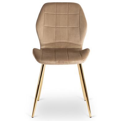 Стілець оксамитовий MEBEL ELITE IRYS Velvet Беж/золото фотографія
