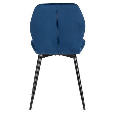 Стілець оксамитовий MEBEL ELITE LUCKY Velvet, Синій / Чорний фотографія