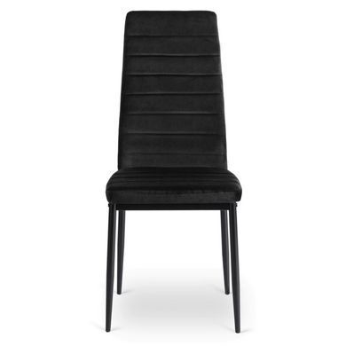 Стул бархатный MEBEL ELITE NARIS Velvet Черный фотография