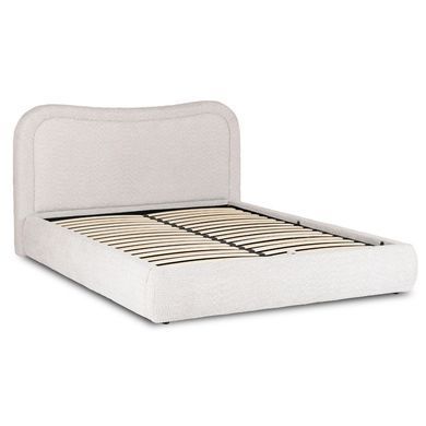 Кровать двуспальная MEBEL ELITE HAGA 160x200 см Серый Букле фотография
