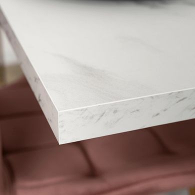 Стол раскладной MEBEL ELITE CLARK 120(160)х80 см Белый мрамор фотография