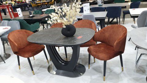 Стол раскладной TML-865-1 VETRO 120x80 Черный Оникс фотография