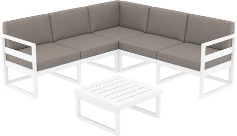 Комплект меблів для тераси Siesta Onto Mykonos Lounge Corner Set White Білий