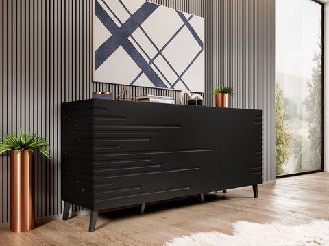 Комод NOVA Cama 155 Чорний мат фотографія