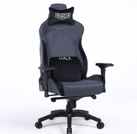 Комп'ютерне крісло VR Racer Textile Halk AMF Чорний фотографія