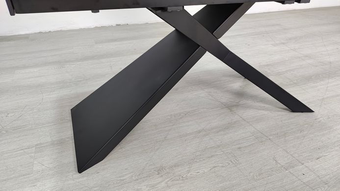 Стіл розкладний MADISON CERAMIC Intarsio 160(240)*90 чорний мат/чорний фотографія