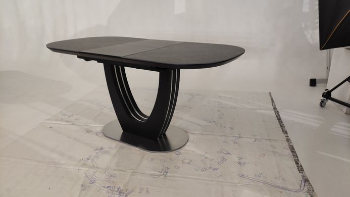 Стіл розкладний TML-865-1 VETRO 120x80 Чорний Онікс фотографія