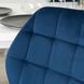 Стілець оксамитовий MEBEL ELITE LUCKY Velvet, Синій / Чорний