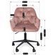 Стілець офісний поворотний оксамитовий MEBEL ELITE MILAN 2 Velvet Рожевий / Чорний