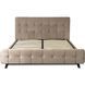 Кровать двуспальная бархатная MEBEL ELITE LINO Velvet, 160x200 см, Бежевый