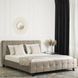 Кровать двуспальная бархатная MEBEL ELITE LINO Velvet, 160x200 см, Бежевый