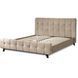 Кровать двуспальная бархатная MEBEL ELITE LINO Velvet, 160x200 см, Бежевый