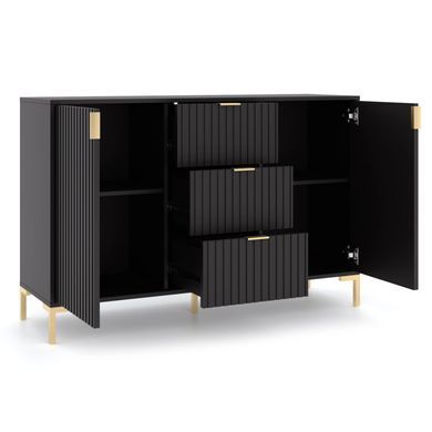 Комод MEBEL ELITE TORELLO 130 Чорний фотографія