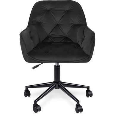 Стул офисный поворотный бархатный MEBEL ELITE MILAN 2 Velvet Черный / Черный фотография