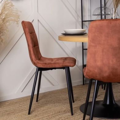 Стул бархатный MEBEL ELITE PERU Velvet, Рыжий фотография