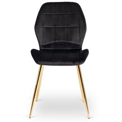 Стілець оксамитовий MEBEL ELITE IRYS Velvet Чорний/золото фотографія