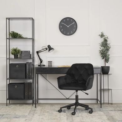 Стул офисный поворотный бархатный MEBEL ELITE MILAN 2 Velvet Черный / Черный фотография