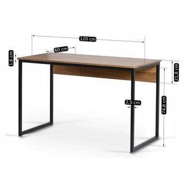 Письменный стол MEBEL ELITE ROSS 120 см Орех / черный фотография