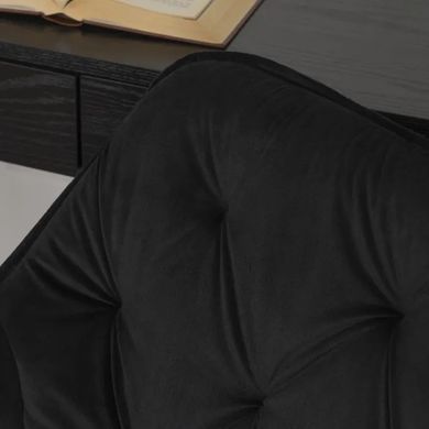 Стул офисный поворотный бархатный MEBEL ELITE MILAN 2 Velvet Черный / Черный фотография