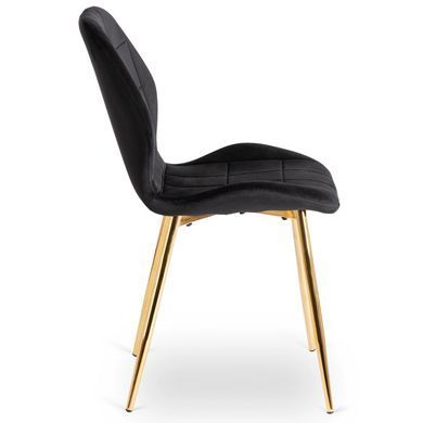 Стілець оксамитовий MEBEL ELITE IRYS Velvet Чорний/золото фотографія