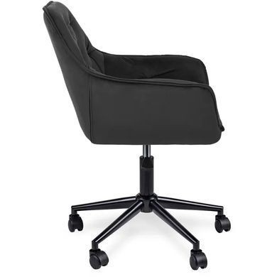Стул офисный поворотный бархатный MEBEL ELITE MILAN 2 Velvet Черный / Черный фотография