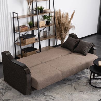 Диван MEBEL ELITE BLOOM 210 см Коричневый фотография