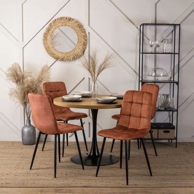 Стул бархатный MEBEL ELITE PERU Velvet, Рыжий фотография