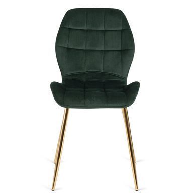 Стілець оксамитовий MEBEL ELITE LUCKY Velvet Зелений / Золотий фотографія