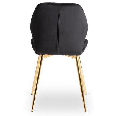 Стілець оксамитовий MEBEL ELITE IRYS Velvet Чорний/золото фотографія