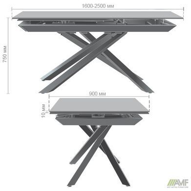 Стол раскладной Bart basalt AMF 180(250)X90 stone Granite gray фотография