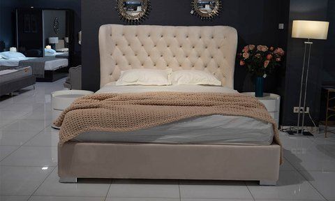 Ліжко ЛЕГАСІ Velvet Prestol 180x200 Беж фотографія