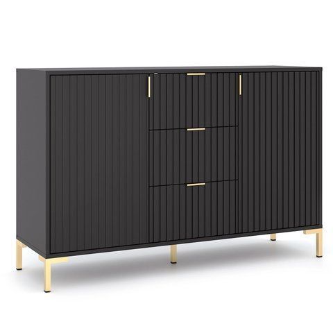 Комод MEBEL ELITE TORELLO 130 Чорний фотографія