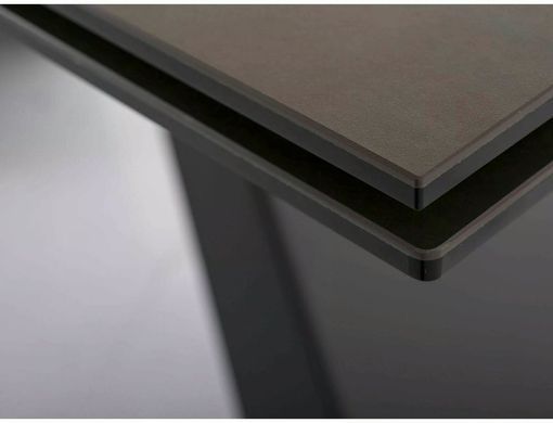 Стіл Обідній WESTIN CERAMIC Signal OSSIDO BRUNO 160(240)X90 Коричневий Мат / Чорний Мат фотографія