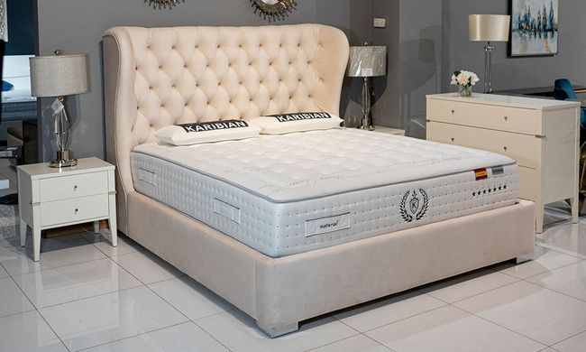 Ліжко ЛЕГАСІ Velvet Prestol 180x200 Беж фотографія
