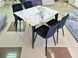 Стол NORMAN CERAMIC Gold Phoenix Intarsio 120x90 Белый Глянец Керамика Черный