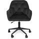 Стул офисный поворотный бархатный MEBEL ELITE MILAN 2 Velvet Черный / Черный