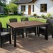 Стіл Розкладний обідній ARGOS MEBEL ELITE 160(260)х90 Горіх/чорний