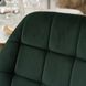 Стілець оксамитовий MEBEL ELITE LUCKY Velvet Зелений / Золотий