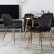 Стілець оксамитовий MEBEL ELITE IRYS Velvet Чорний/золото