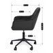 Стул офисный поворотный бархатный MEBEL ELITE MILAN 2 Velvet Черный / Черный
