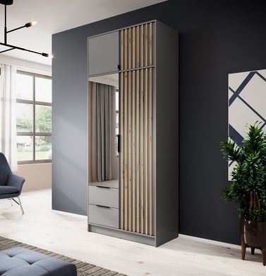 Тумба-надставка Perfect Home Неллі / Nelly 2D 2-дверна Сірий/дуб артизан фотографія