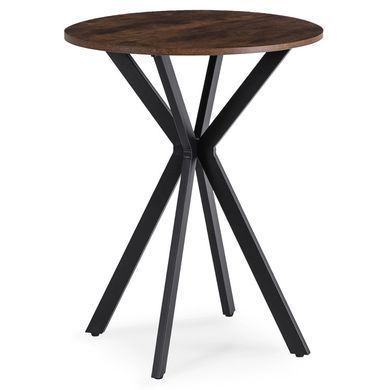 Стіл MEBEL ELITE LAUREN 60X60 Дуб рустик/ чорний фотографія